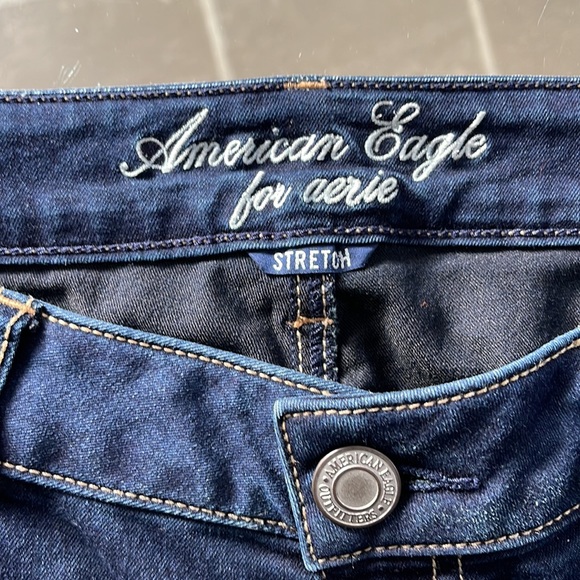 American Eagle for aerie, 12 jeggings, dark wash, cotton/poly/spandex, EUC - Picture 6 of 11